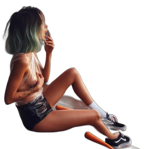 shoes, hair, dress, creature transparent PNG cut-out