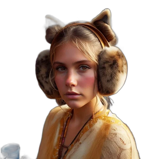 hat, staff, face, animal transparent PNG cut-out