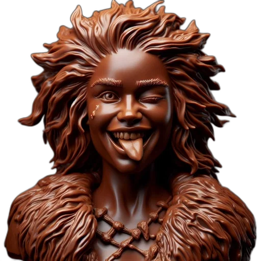 face, creature, 3d render, photorealistic transparent PNG cut-out