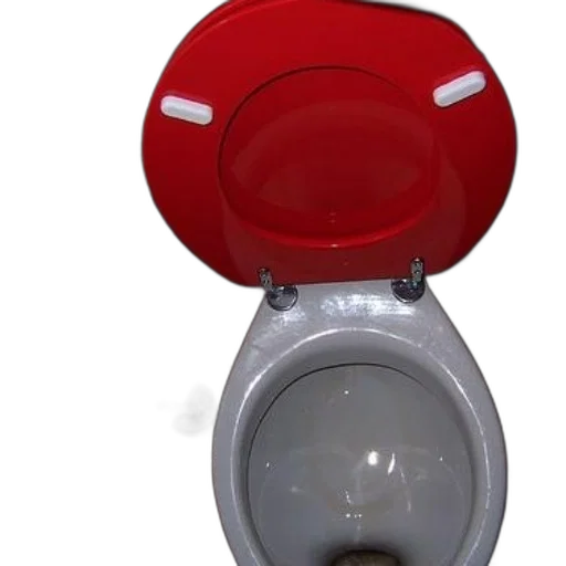 robot, 3d render, red, toilet transparent PNG cut-out