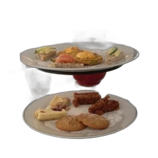 food, 3d render, tiered, tray transparent PNG cut-out