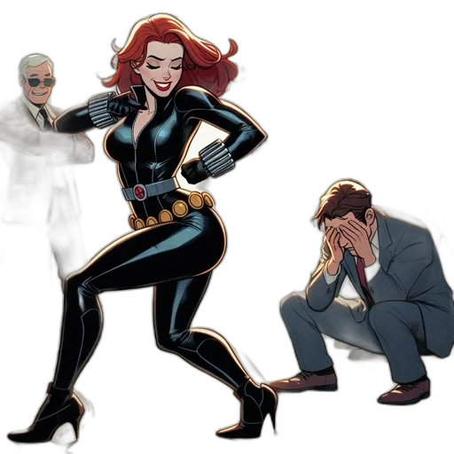 comic book art, concept art, cartoon, office transparent PNG cut-out