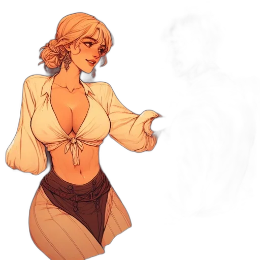 dress, concept art, fantasy art, comic book art transparent PNG cut-out
