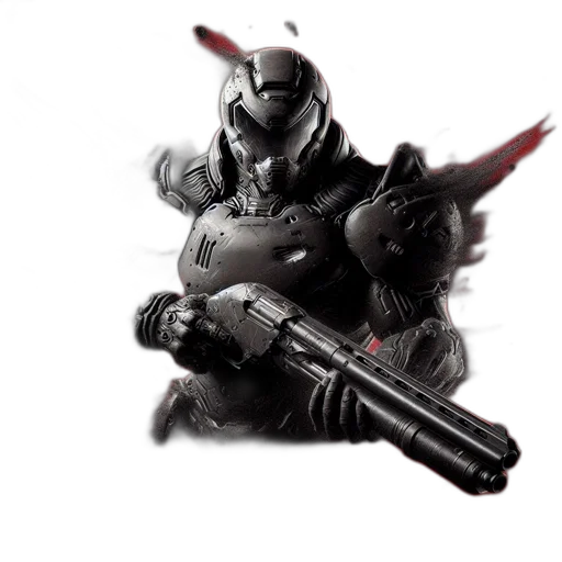 robot, weapon, concept art, 3d render transparent PNG cut-out