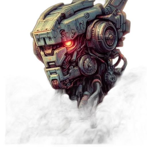 robot, weapon, mask, face transparent PNG cut-out