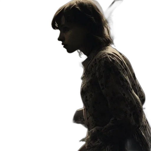dress, creature, face, hair transparent PNG cut-out