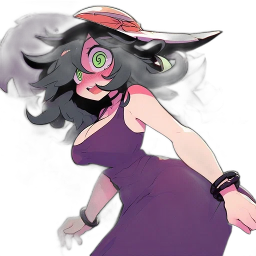 dress, mask, hat, staff transparent PNG cut-out