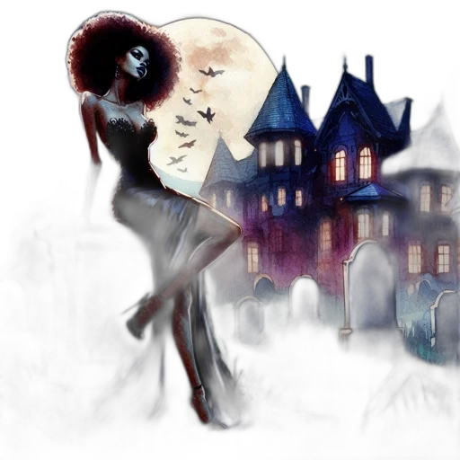 concept art, fantasy art, watercolor, comic book art transparent PNG cut-out