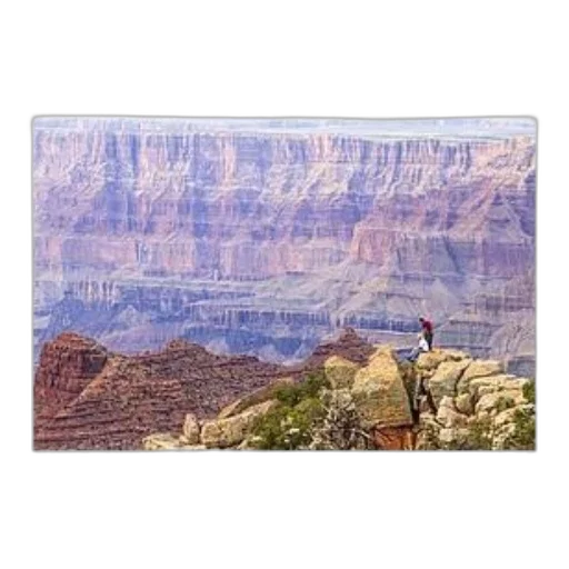person, stands, rocky, outcrop transparent PNG cut-out