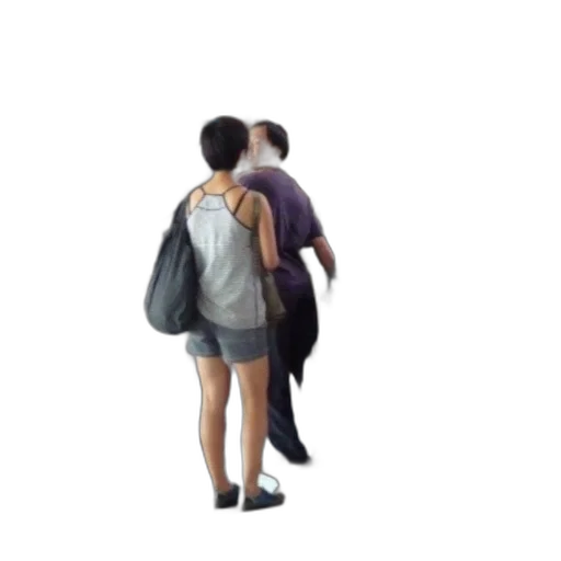jacket, umbrella, dress, staff transparent PNG cut-out