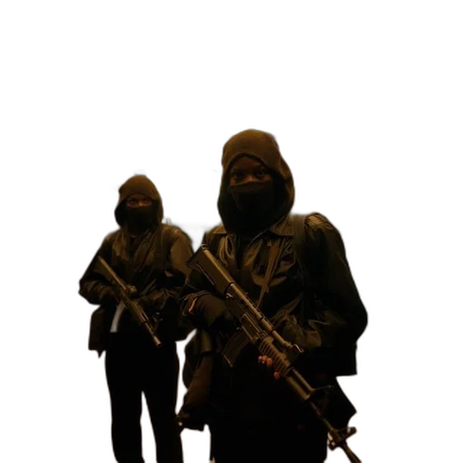 weapon, mask, staff, jacket transparent PNG cut-out