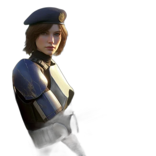 robot, face, jacket, staff transparent PNG cut-out
