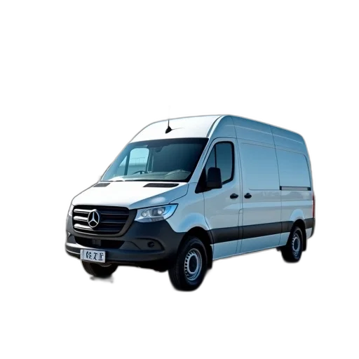 car, 3d render, white, van transparent PNG cut-out