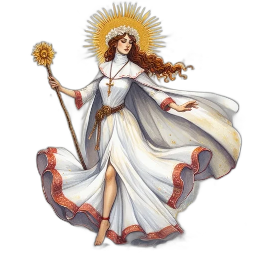 staff, dress, fantasy art, concept art transparent PNG cut-out
