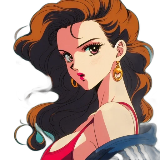 jewelry, dress, face, cartoon transparent PNG cut-out