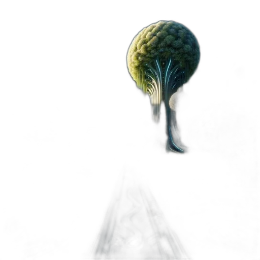 umbrella, tree, creature, hat transparent PNG cut-out
