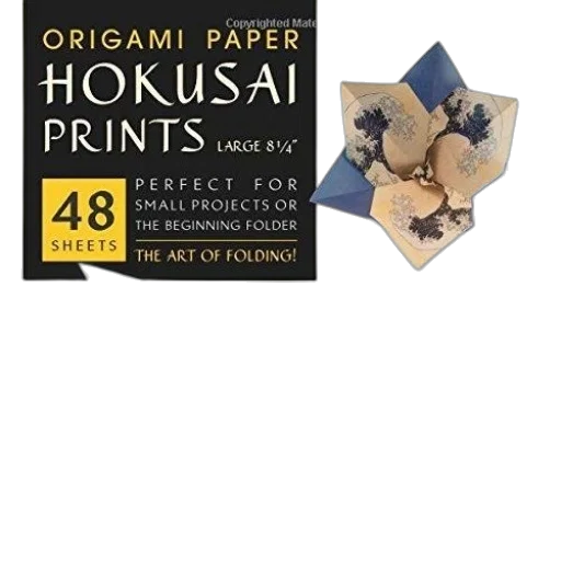 3d render, origami, paper, hokusai transparent PNG cut-out