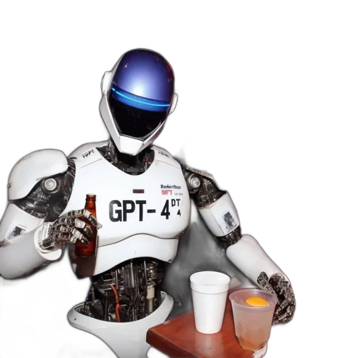 robot, 3d render, cyberpunk, concept art transparent PNG cut-out