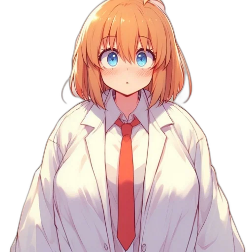 jacket, dress, staff, robot transparent PNG cut-out
