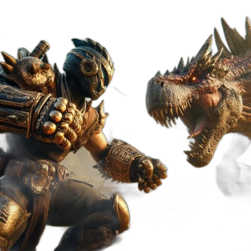 dragon, concept art, 3d render, fantasy art transparent PNG cut-out
