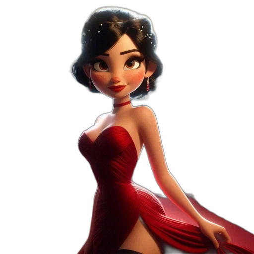 dress, crown, 3d render, concept art transparent PNG cut-out