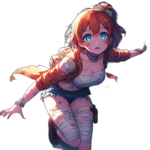 dress, weapon, creature, staff transparent PNG cut-out
