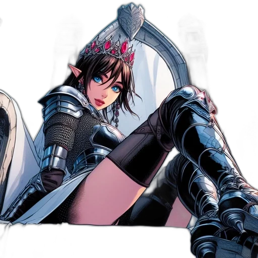 sword, weapon, crown, concept art transparent PNG cut-out