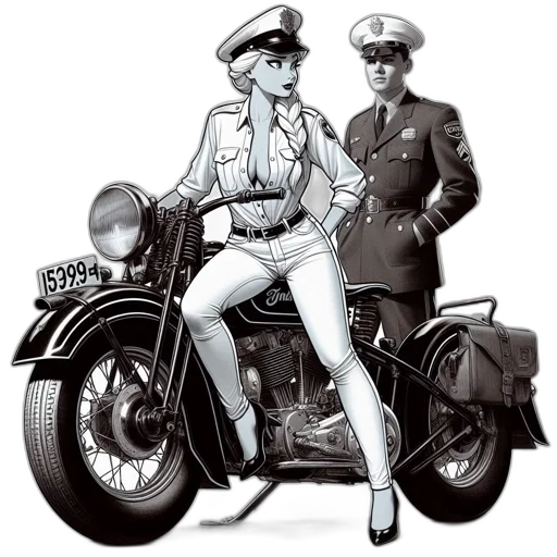jacket, car, staff, comic book art transparent PNG cut-out
