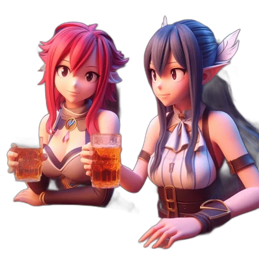 concept art, 3d render, fantasy art, pixel art transparent PNG cut-out