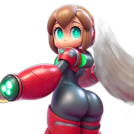 robot, weapon, staff, 3d render transparent PNG cut-out