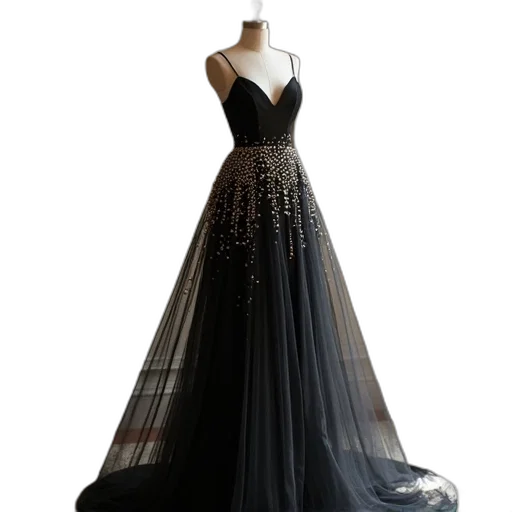 dress, 3d render, dark, theia transparent PNG cut-out