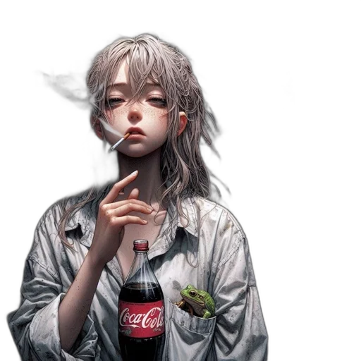jacket, bottle, face, food transparent PNG cut-out
