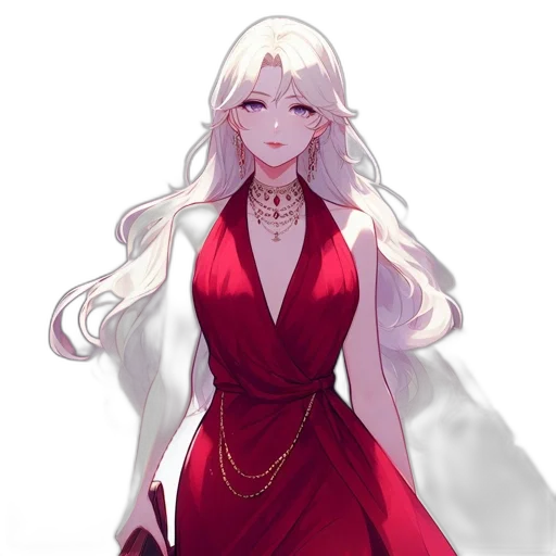 dress, staff, dragon, jewelry transparent PNG cut-out