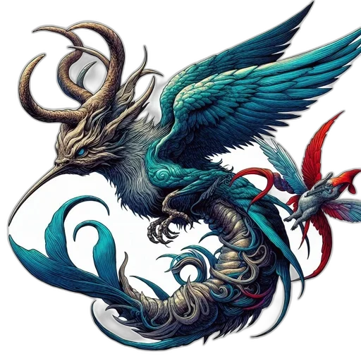 dragon, staff, concept art, fantasy art transparent PNG cut-out