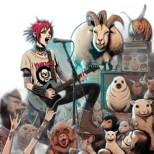 animal, comic book art, concept art, cartoon transparent PNG cut-out