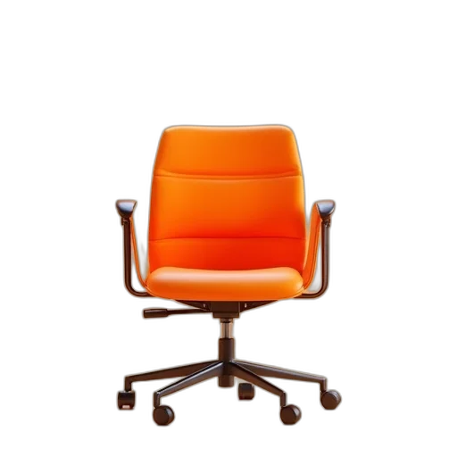 furniture, staff, 3d render, orange transparent PNG cut-out