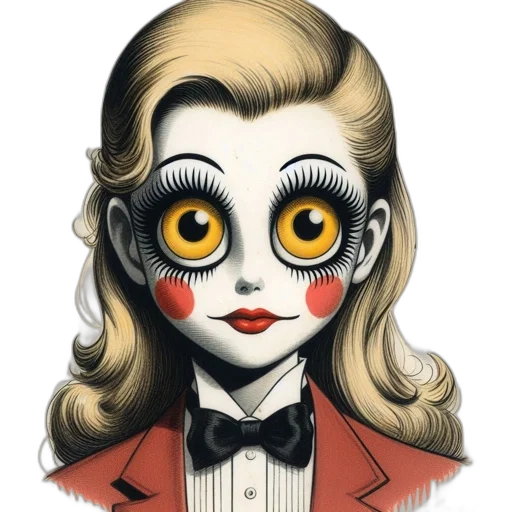 face, mask, comic book art, cartoon transparent PNG cut-out