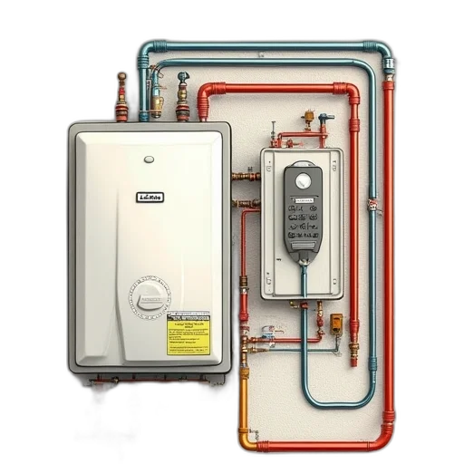 hot, water, heater, wiring transparent PNG cut-out