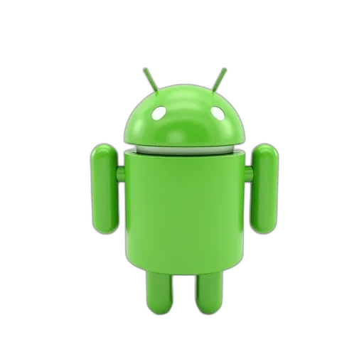 robot, 3d render, pixel art, green transparent PNG cut-out