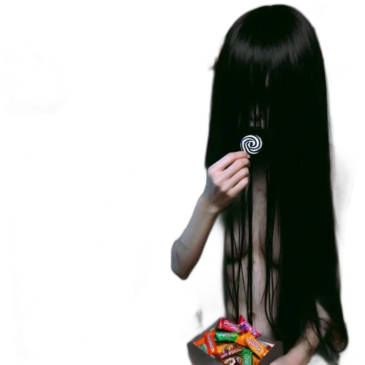 hair, creature, mask, staff transparent PNG cut-out