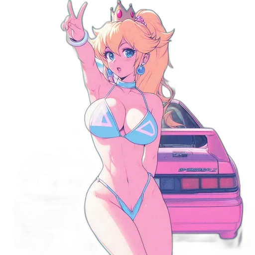 weapon, dress, vaporwave, concept art transparent PNG cut-out