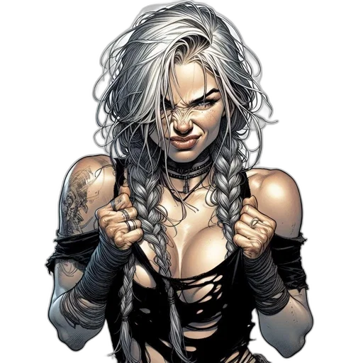 comic book art, concept art, cyberpunk, fantasy art transparent PNG cut-out