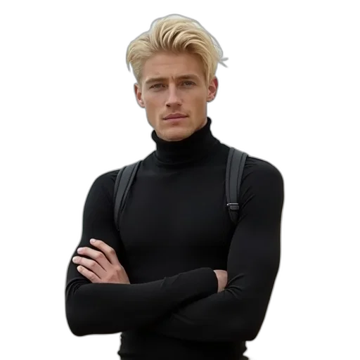 jacket, hair, staff, face transparent PNG cut-out