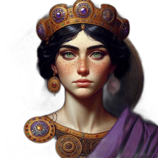 crown, jewelry, face, fantasy art transparent PNG cut-out
