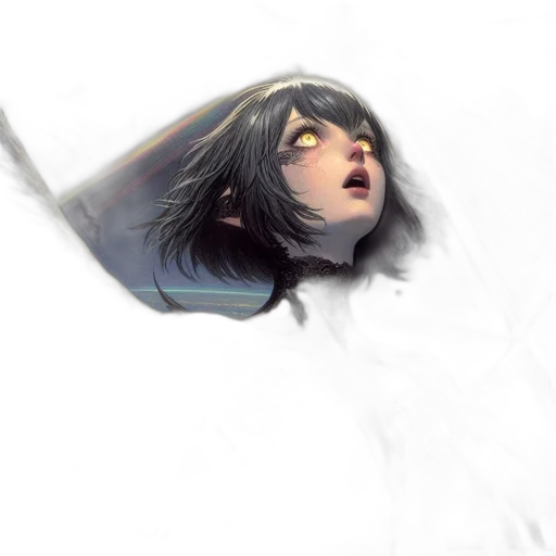 face, hair, creature, robot transparent PNG cut-out