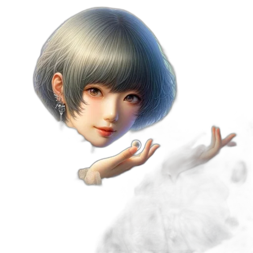 face, robot, hair, staff transparent PNG cut-out