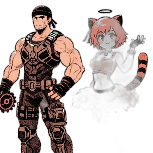 weapon, concept art, anime, pixel art transparent PNG cut-out