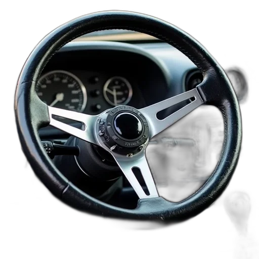 car, photorealistic, 3d render, steering transparent PNG cut-out