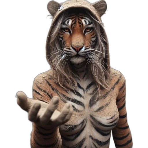 animal, creature, mask, photorealistic transparent PNG cut-out