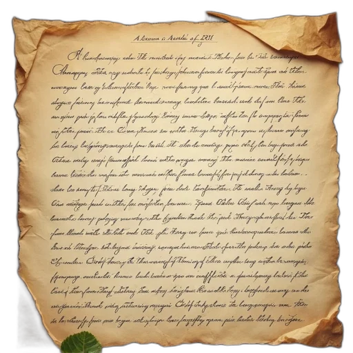 old, handwriting, piece, paper transparent PNG cut-out
